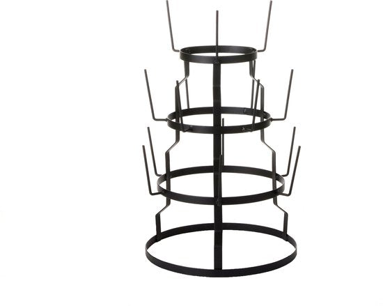 Mica Decorations Mokkenrek - H50 x Ø34 cm - Metaal - Zwart