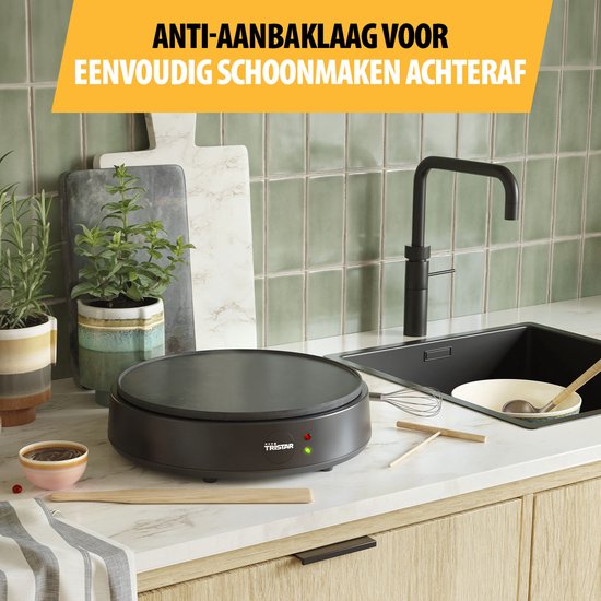 Tristar Pannenkoekenmaker - BP-2627 - 1200W - Crêpemaker - 30cm - Zwart