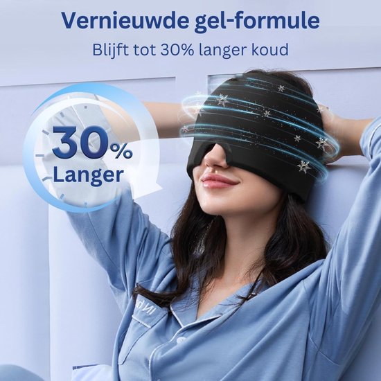 Caresense Migraine Masker - Migraine Muts - Hoofdpijn masker - Warmte & Koude Therapie - hot/cold pack - 600 gram