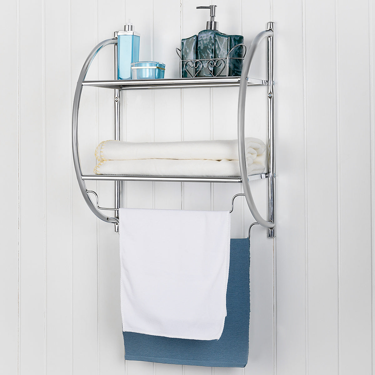 Coast - Handdoekrek - MET planken - Metaal - 45 x 25,5 x 55 cm