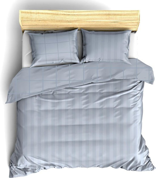 De Witte Lietaer Dekbedovertrek Katoen Satijn Zygo - Hotelmaat - 260 x 240 cm - Blauw