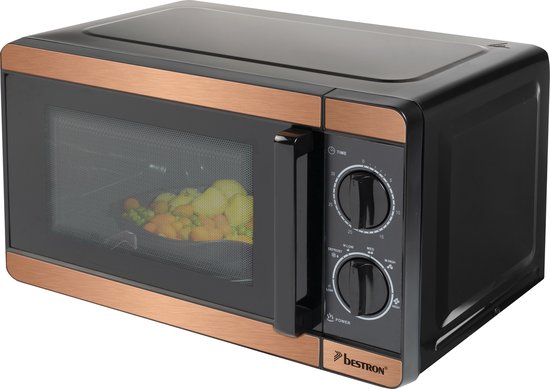 Bestron Vrijstaande magnetron - AMN100CO - 20L - 6 Programma's - 700 - 1150W - Koper - 5 jaar garantie