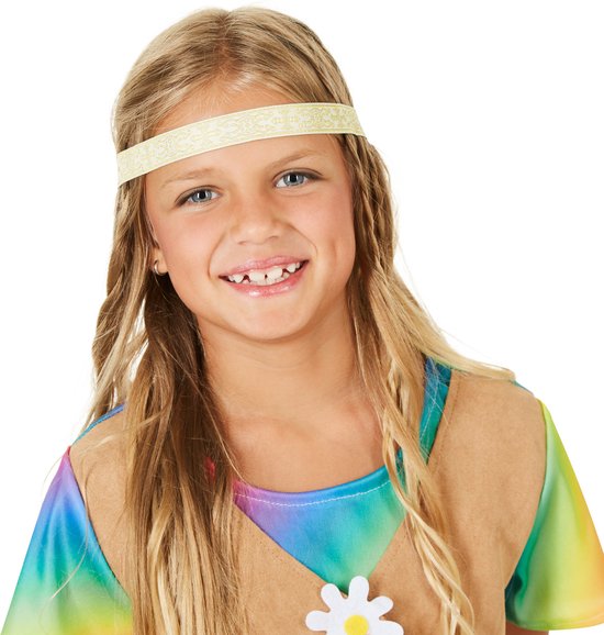 Dressforfun Meisjeskostuum bloemenkind 164 (13-14y) - verkleedkleding kostuum halloween verkleden feestkleding carnavalskleding carnaval feestkledij partykleding - 300904