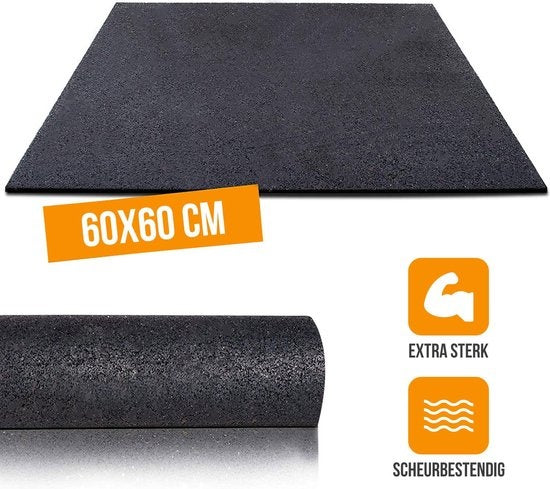 Strex Anti Trillingsmat Wasmachine en Wasdroger - 60 x 60 CM - Geluidsdempende Antislip Mat - Trillingsdemper - Rubber Mat