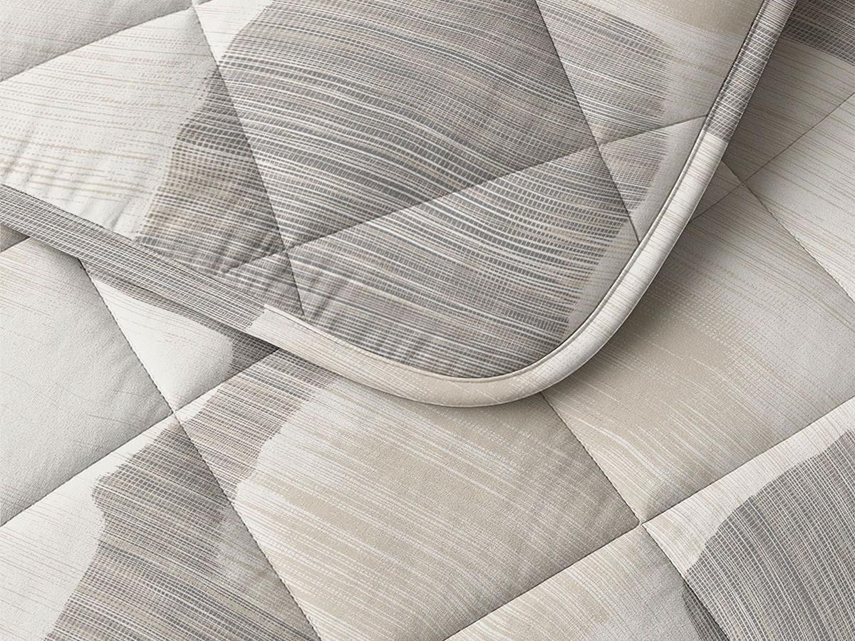 Sleeptime Lazy Wasbaar Dekbed - Katoen - maat 200 x 200 cm - Misty Beige/Grijs