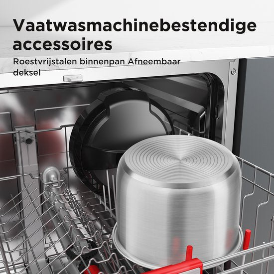 Midea Snelkookpan - Presure cooker - MY-CS6037WP - 13 programma' s - 6 L inhoud - 9 beveiligingslagen