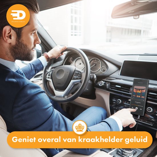 Drivv. AUX Kabel 3.5 mm - Audio Kabel - Goud Vergulde - Male naar Male - Zilver - 1.5 meter