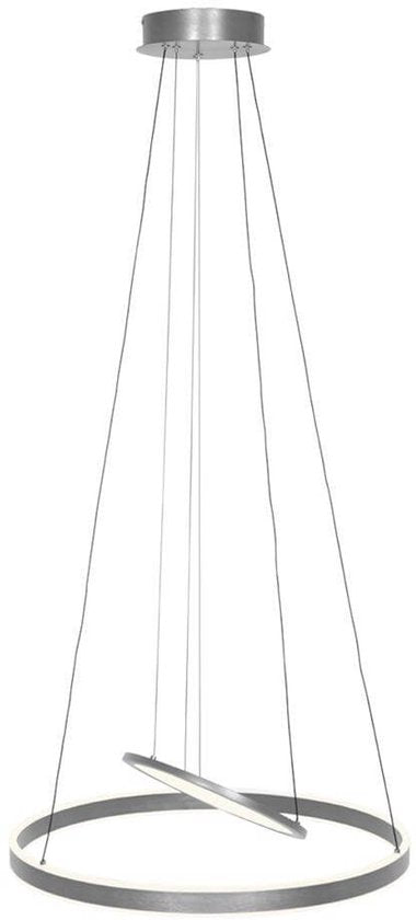 Hanglamp Ringlux 3514ST Staal 60cm Hoogteverstelbaar - Steinhauer Moderne Verlichting voor Binnen