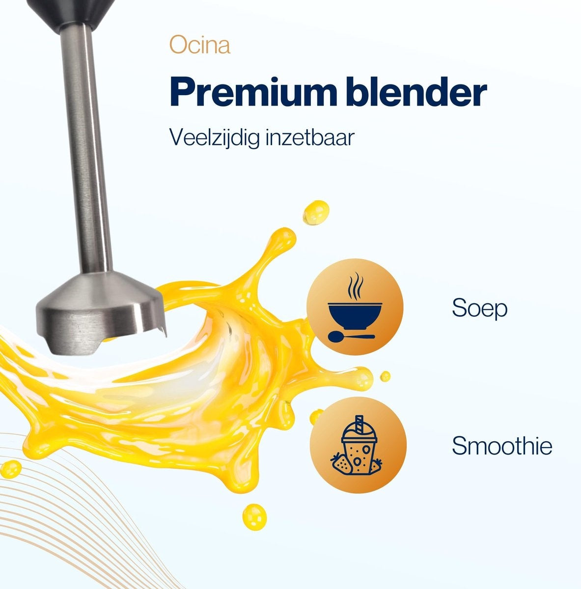 Ocina Staafmixer Set - 5-in-1 Mixer met Hakmolen - 800W - 600ML - RVS/Zwart