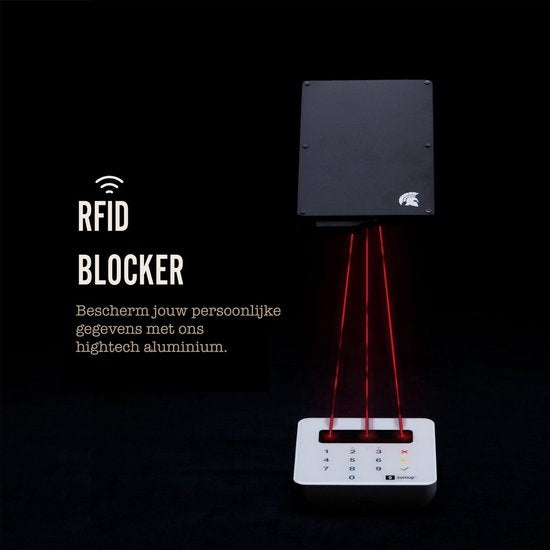 POWR Pasjeshouder Mannen Grijs - Beschermhoes Bankpas met Anti Diefstal - RFID Technologie - 5 Creditcards of 8 Visitekaartjes - Kaarten Uitschuifbaar - Aluminium - Met Geldvak Moneyclip - Kaartenhouder