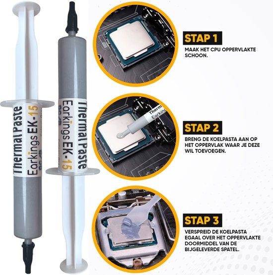 Koelpasta Thermal Paste - CPU Koeler 15 Gram - EarKings Koelpasta CPU