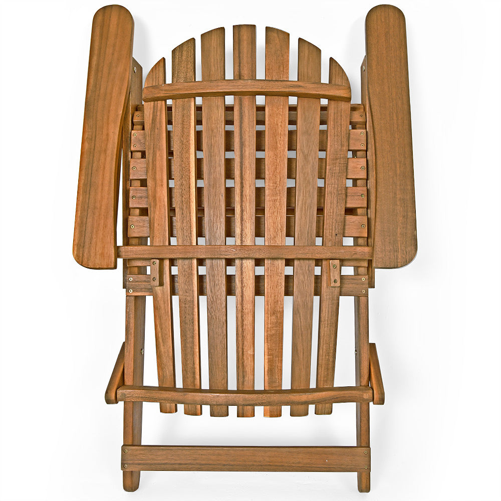 Casaria Adirondack Tuinstoel – Inklapbaar & Ergonomisch – 84 x 69 x 94 cm – Acacia - Bruin