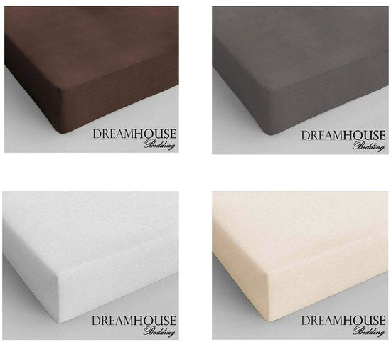 Dreamhouse Jersey Stretch Hoeslaken - 100% Katoen - 80/90/100x220 - Antraciet