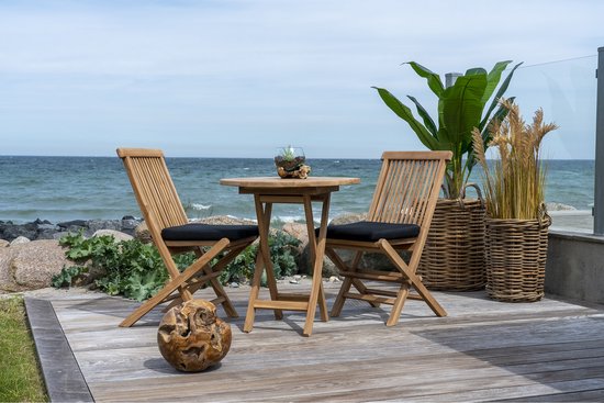 House Nordic Tuinstoel - Set van 2 - Max. 120 kg - Teakhout - 62 x 46 x 89 cm