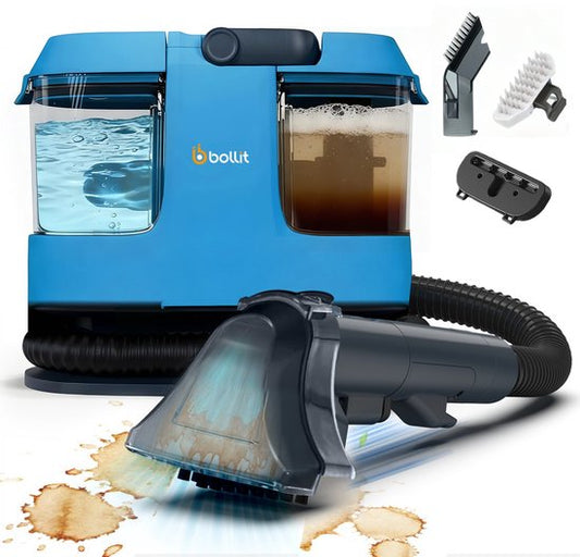 BOLLIT 4-in-1 600W Compact Tapijtreiniger – Vlekkenreiniger & Bank Reiniger – Voor Bank, Auto, Matras – Waterstofzuiger - Meubelreiniger – Reinigingsmachine – Zetelreiniger – Matrasreiniger - Textielreiniger