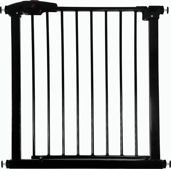 Goliving Traphekje – Klembevestiging Zonder Boren, Incl. Verlengstuk - uitbreidbaar - 78-93 x 6 x 85 cm – Zwart