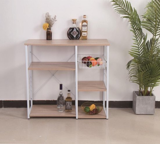 VDD Industrial Vintage Design - Serveerwagen - Wit - 90x40x88cm