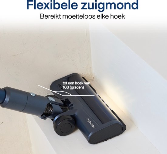 Steelstofzuiger Draadloos CleanDetect Lite 200W - Draadloze stofzuiger - 22kPa zuigkracht - 2 Opzetstukken - Zonder zak op accu - Samako