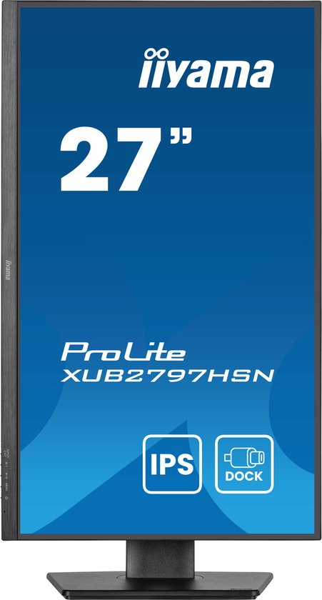 iiyama ProLite XUB2797HSN-B2 - 27 inch - Full HD - IPS - USB-Hub (4x) - Verstelbaar - USB-C Dock