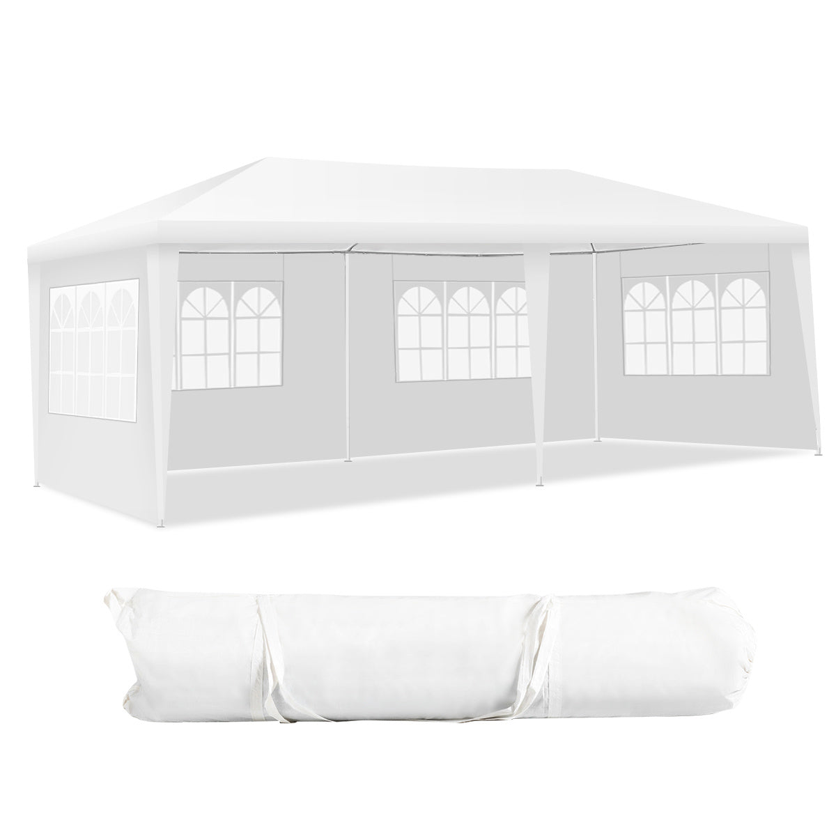 Coast 6 x 3 M Outdoor Tent draagbare waterdichte tent met 4 verwijderbare zijwanden wit