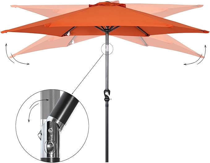 Angel Living Parasol Ø250 cm - Kantelbaar - Terra