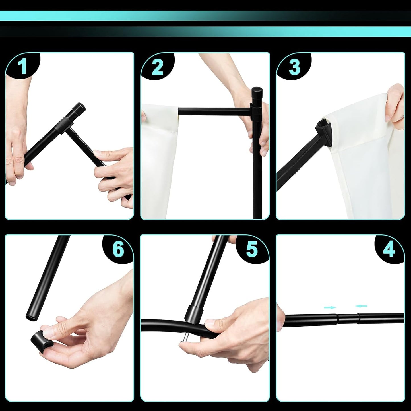 Woltu Paravent 4-Delig 224 x 182 cm – Crème – Inklapbare Ruimteverdeler en Inkijkbescherming voor Binnen en Buiten
