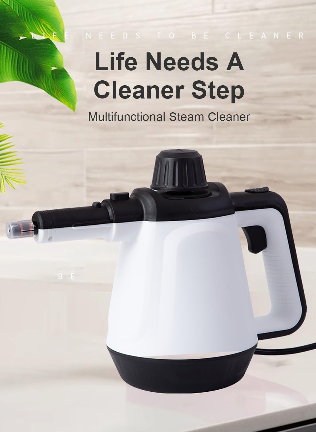 ETLIFE Steam Cleaner, 1200 W, 3 Bar Steam Pressure, 400ml Capacity Wit