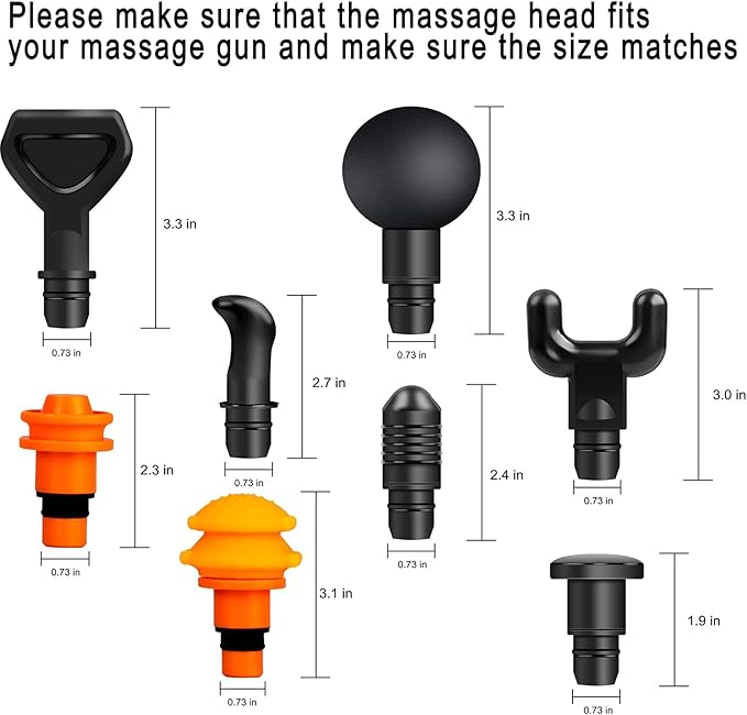 Opzetstukken Zeegma massagegun - 12 Stuks