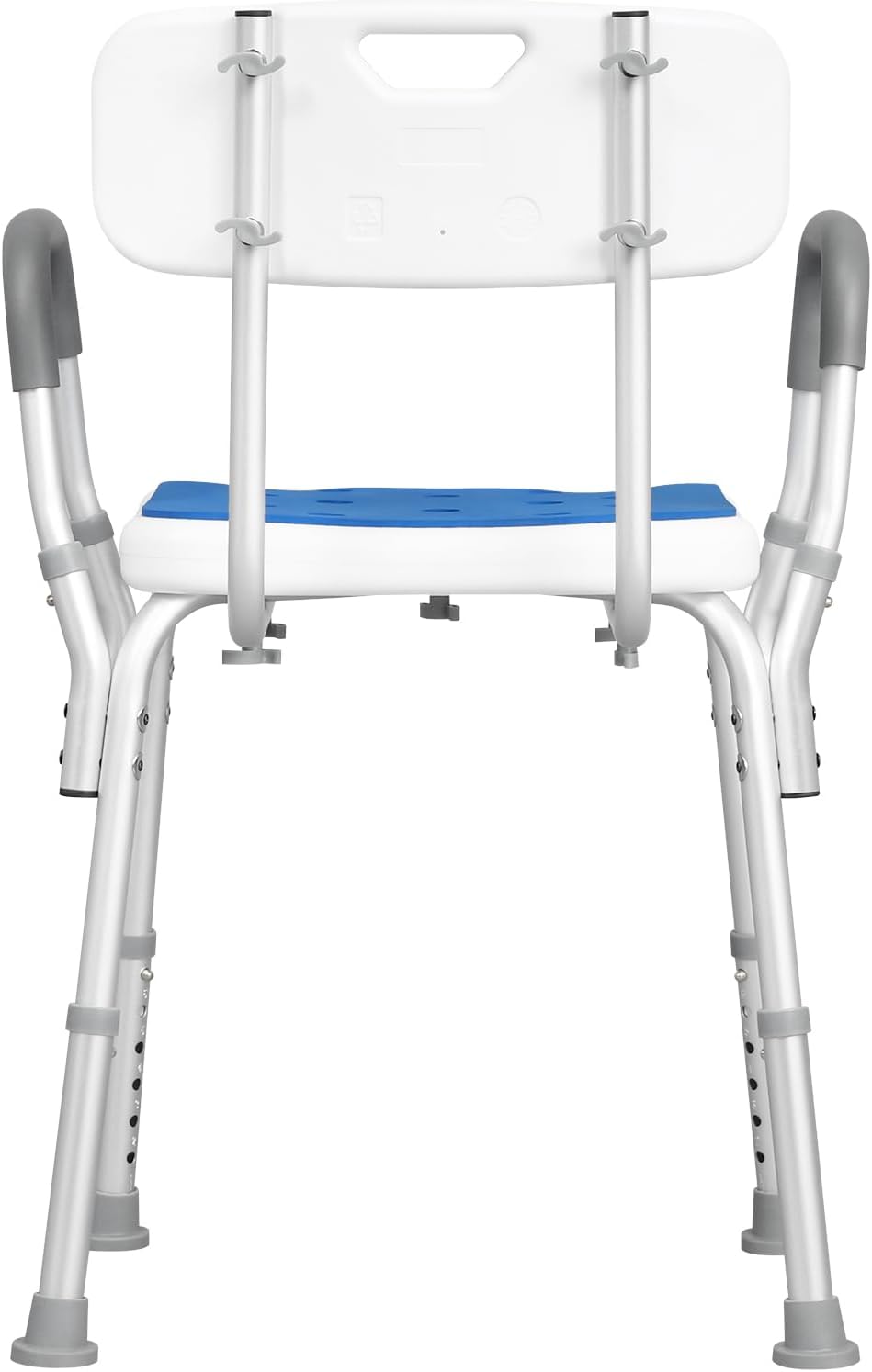Eugad Douchestoel - Max. 130 kg - In hoogte verstelbaar - 47 x 39 x 84 cm - Blauw / Wit