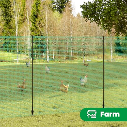 Woltu Hekwerknet Groen met Palen en Bevestigingsmateriaal 25 x 0,9 m Tuinhek