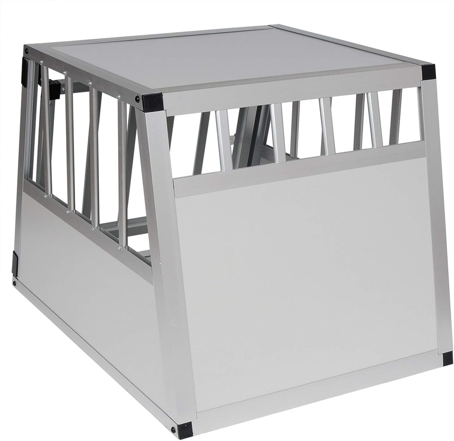 EUGAD Hondenbench Aluminium - 69 x 54 x 50 cm - Trapeziumvorm - Voor Auto en Thui