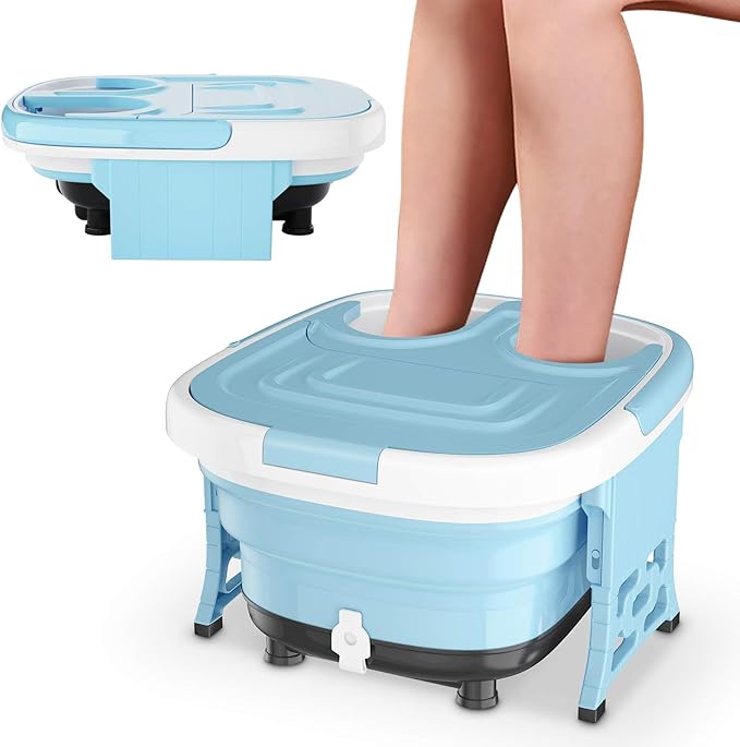 Coast voetbadmassage -apparaat opvouwbaar met afstandsbediening voetbad whirlpool 42 x 40 x 24 cm blauw