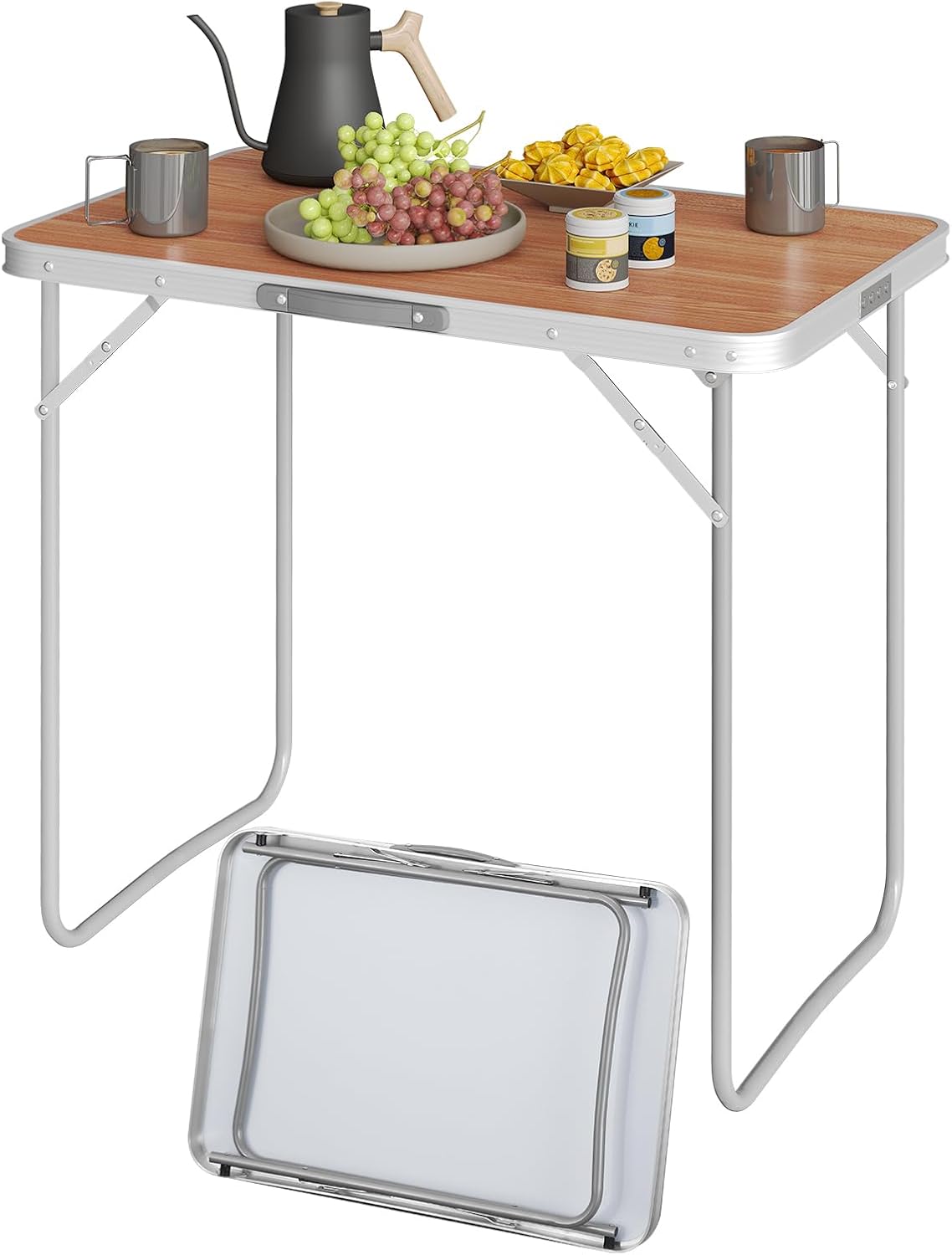 Woltu Campingtafel - Max. 40 kg - 70 x 50 x 60 cm - Eiken