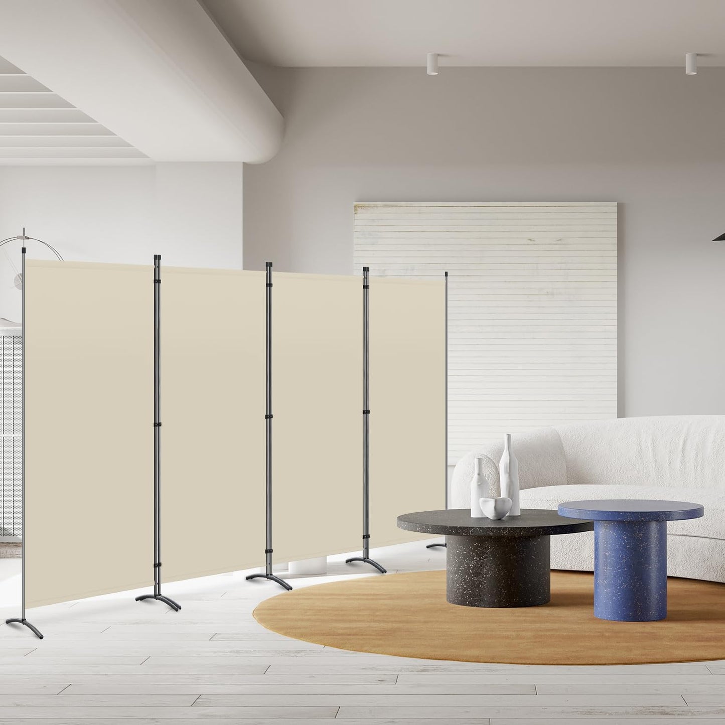 Angel Living Kamerscherm - 4 Panelen - 324 x 169 cm - Beige
