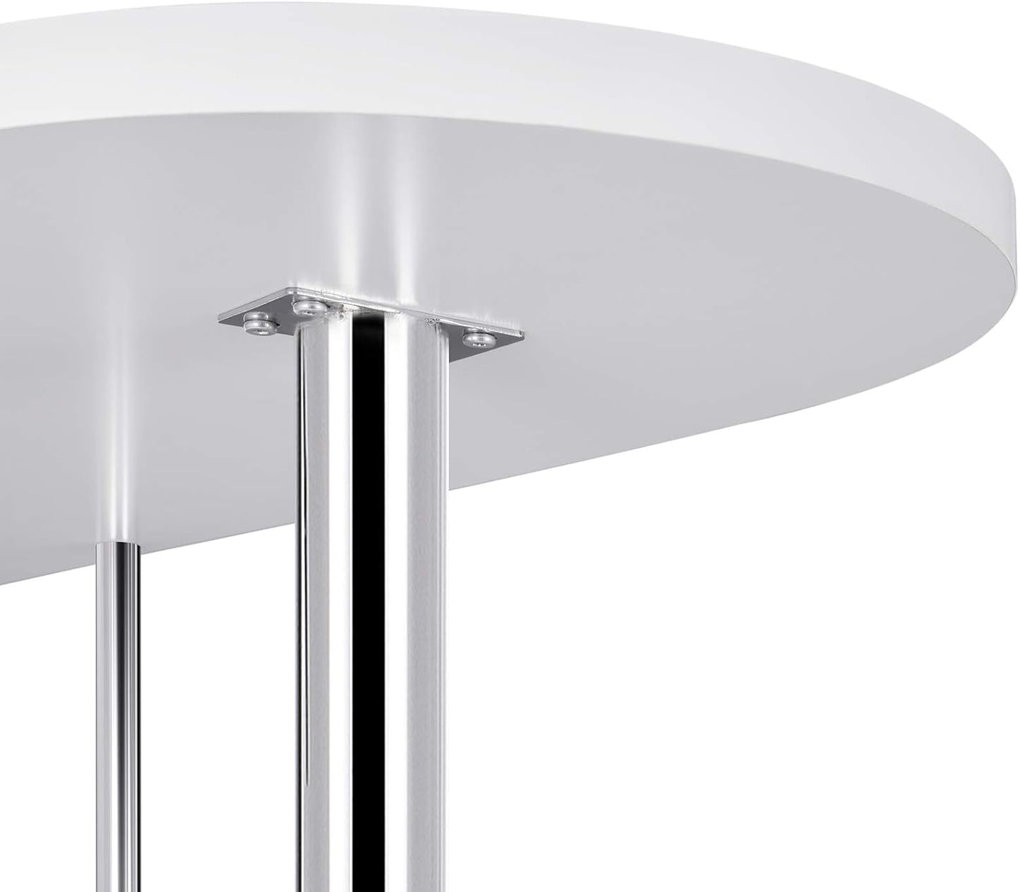 Woltu Bartafel met flessenhouder en 3 planken - Wit - 113x40x105 cm