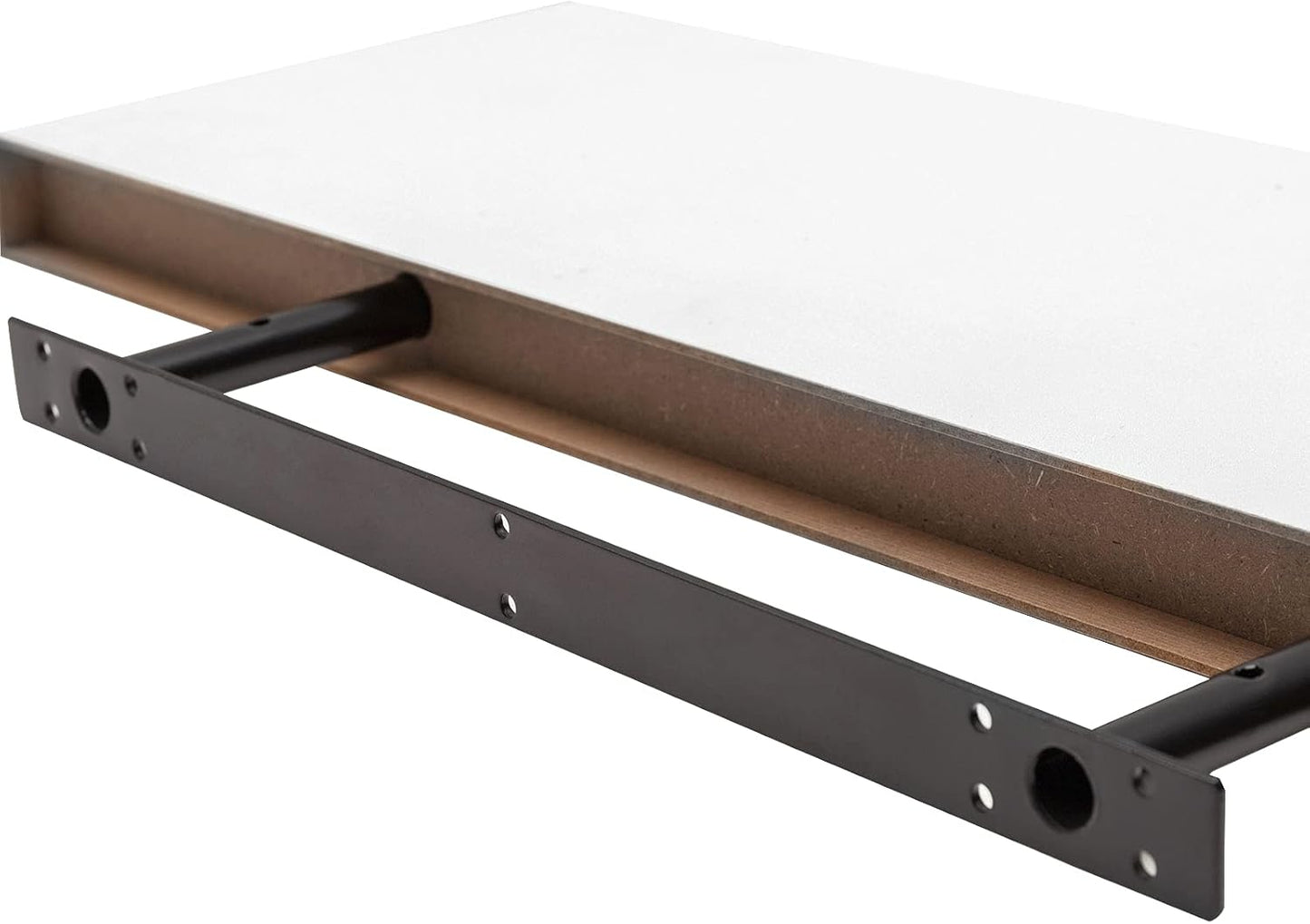Woltu Zwevende Wandplank MDF Wit - 70 x 22,9 x 3,8 cm - Moderne Hangplank voor Woonkamer, Slaapkamer en Keuken