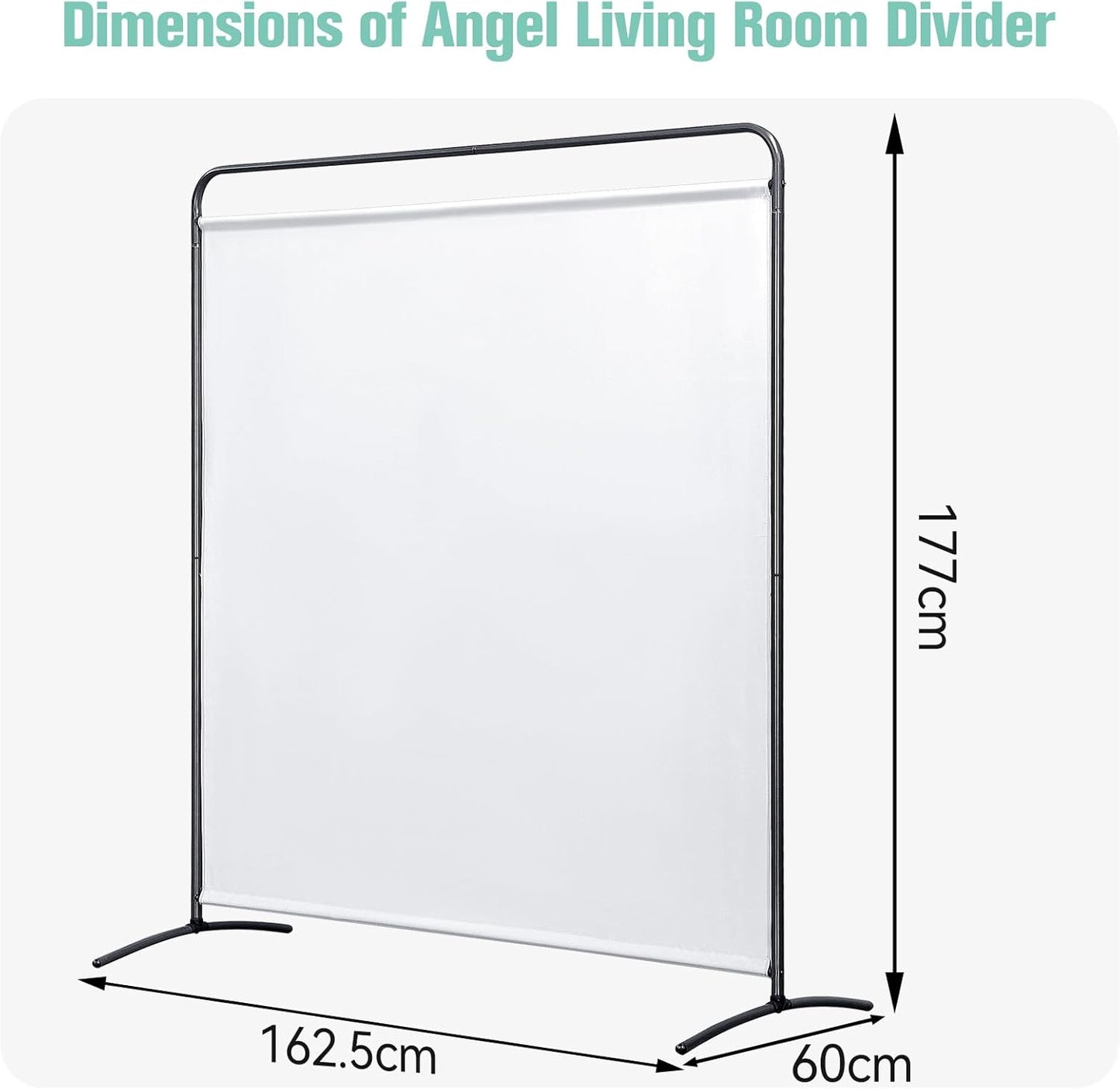 Angel Living Kamerscherm - 1 Paneel - 162 x 174 cm - Wit