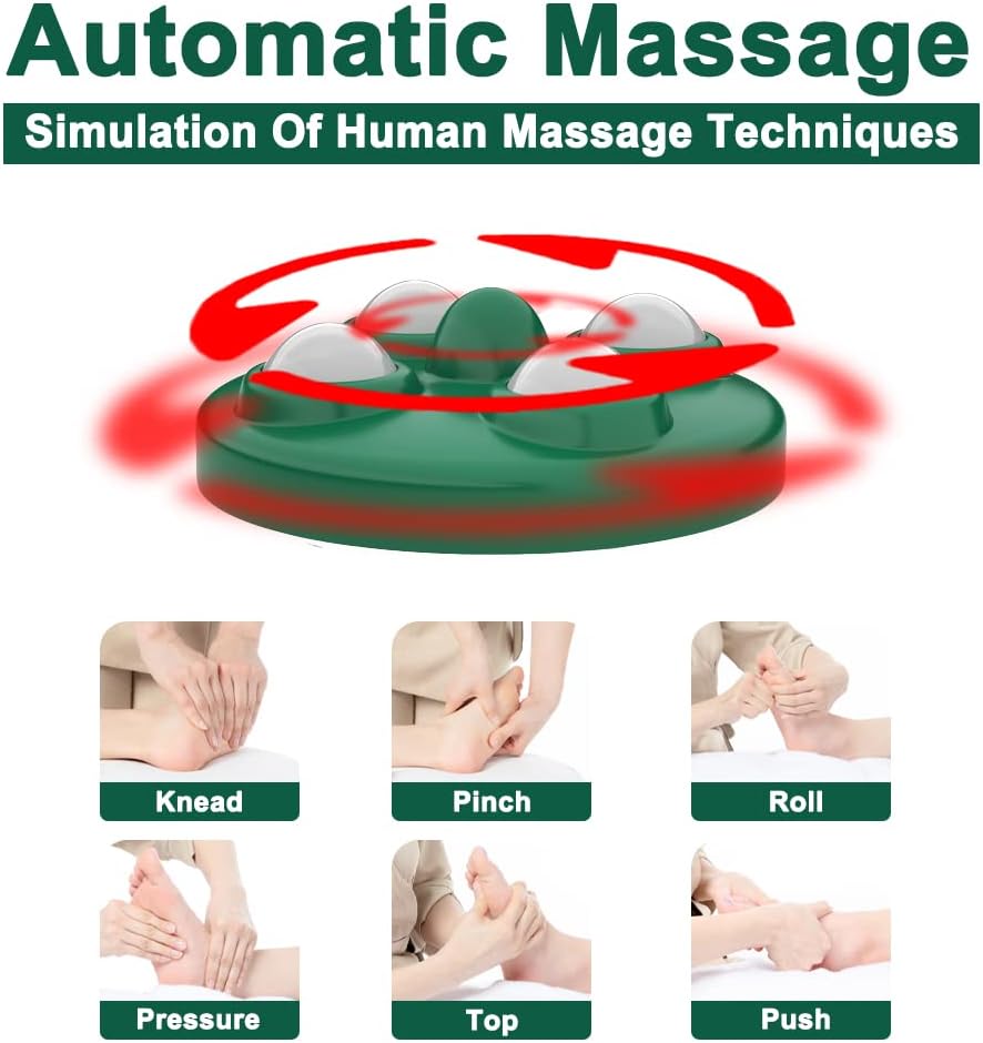 HealXuri Opvouwbaar Voetspa Massagebad met Verwarming, Bubbels & Elektrische Massagerollers - 43,18 x 35,56 x 15,24 cm