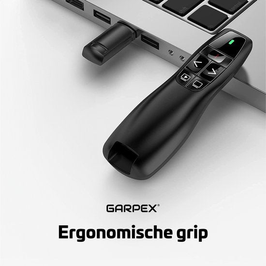 Garpex® Draadloze Presenter - Presentatie klikker - Wireless Presenter - Powerpoint afstandsbediening - Laser Pointer - Draadloos