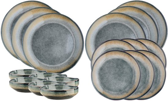 Service Les Essentiels GENESIS - 18 stuks - Aarde