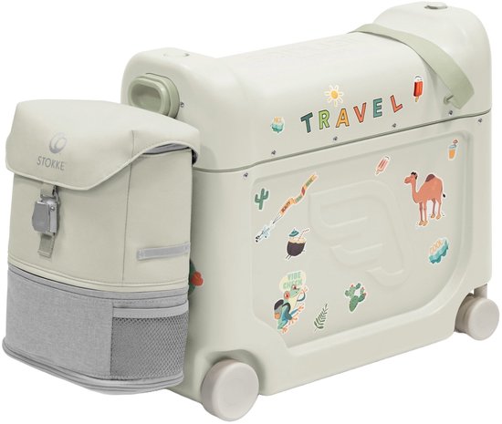 Stokke JetKids Reispakket, Sea Green - Met BedBox Ride-On koffer en rugzak - Voor kinderen van 2-7 Jaar (tot 35 kg)