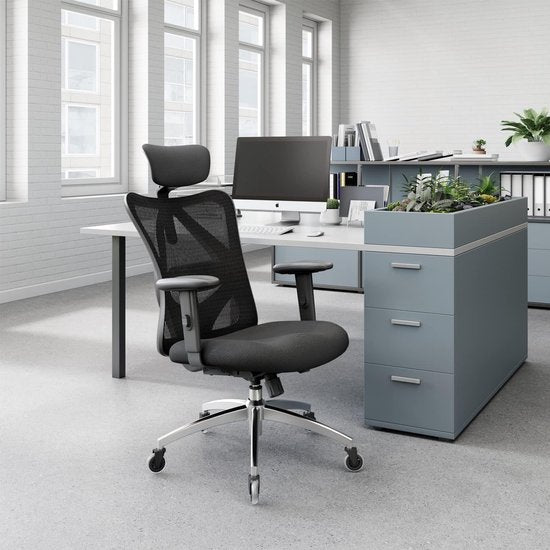 SIHOO M18 PRO Ergonomische Bureaustoel - Verstelbare Lendensteun - Ademende Mesh - Zwart