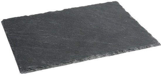 Secret de Gourmet Serveerplankje voor hapjes/fingerfood - 24 x 32 cm - Leisteen - borrelplank - tapasplank - kaasplank