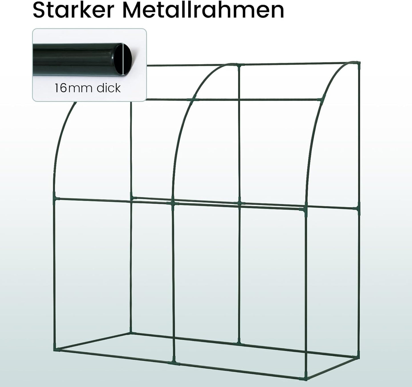 Woltu Broeikas voor Tuin - Halfrond - 200 x 100 x 210 cm - Wit