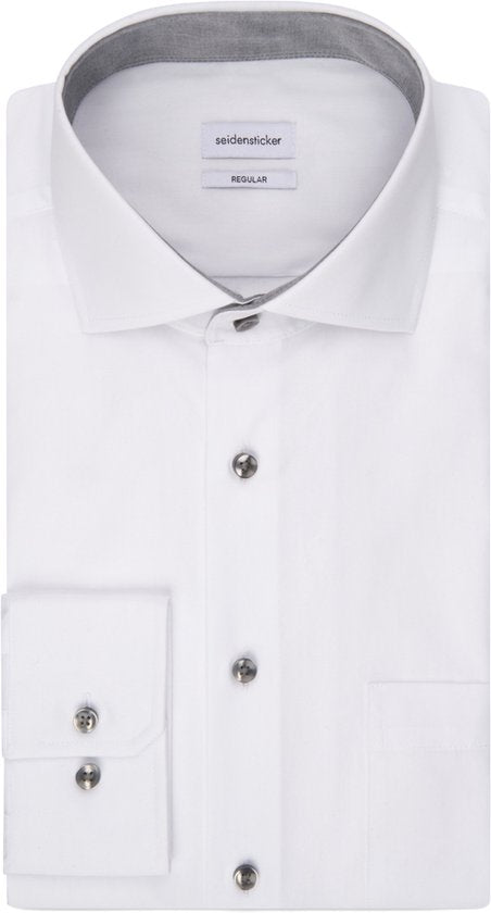Seidensticker Business Shirt - Wit - Maat 40 - Regular Fit - Spread Kent - Non Iron - 01.165447-01