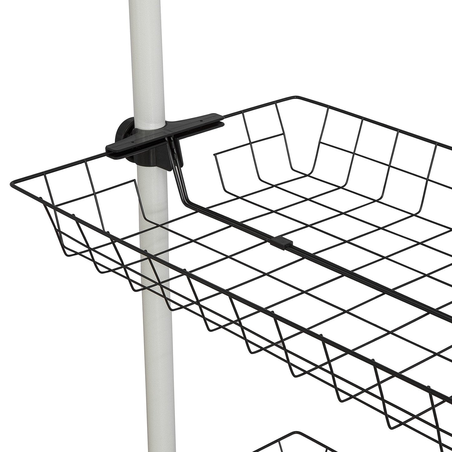 SoBuy Set Van 2 Opbergmanden - Zwart Staal