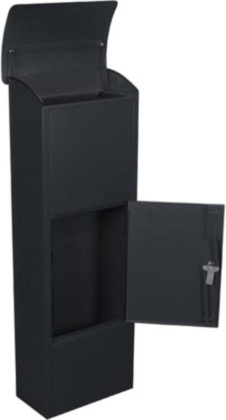 Perel Pakketbrievenbus Helsinki, vrijstaand, met naamplaatje, incl. 2 sleutels, afmetingen (H x B x D) 105 x 39 x 25 cm, donkergrijs