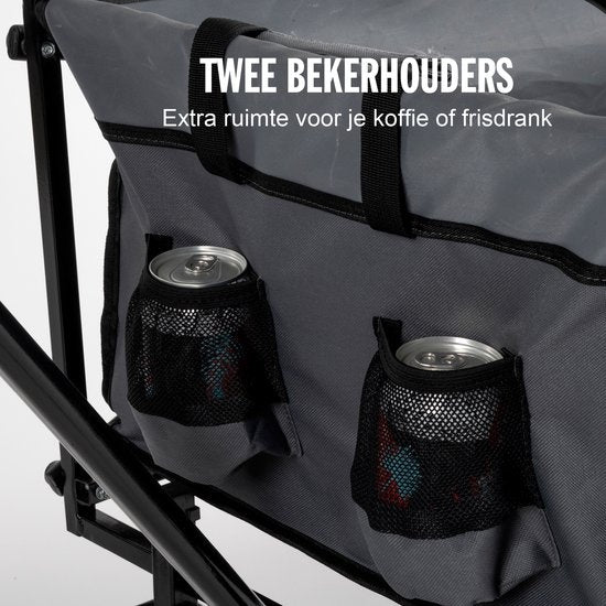 Camp Active Opvouwbare Bolderkar - Zwart - 70KG - 82x52x63cm