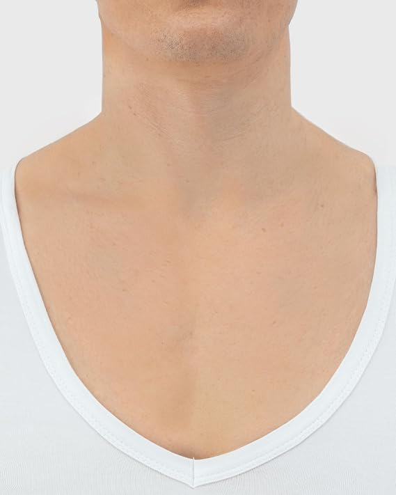 Fibershirts Anti Sweat Ondershirt Heren - Deep V-Neck - ArmPads PRO - Silver Treatment