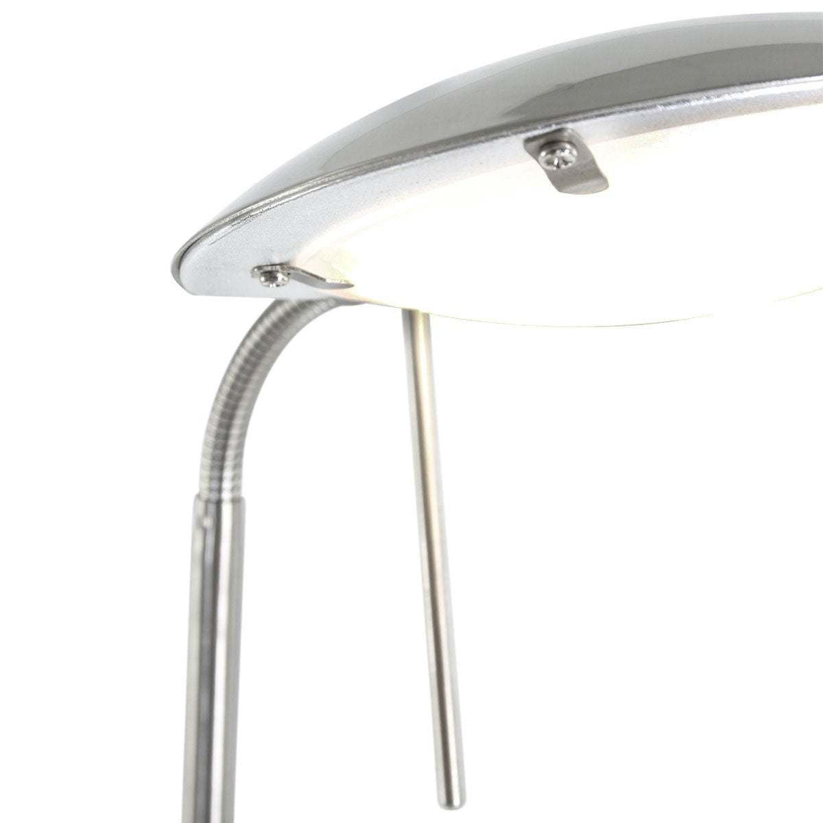 Stalen Tafellamp Biron 1315ST - Kantelbaar en Verstelbaar - Modern Design - Mexlite - Inclusief 194 cm Snoer - Hoogte 25-46 cm
